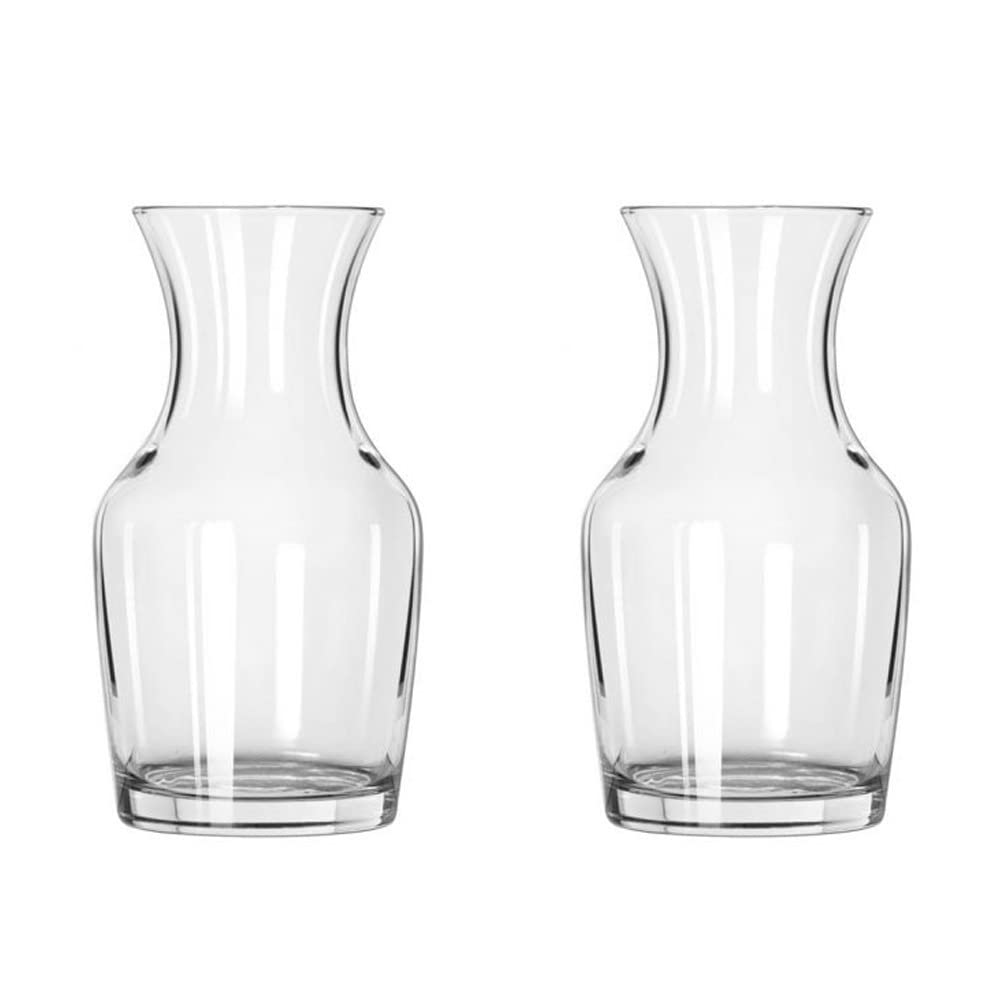 Clear Glass Flower Vase Set of 2 – Decorative Curved Neck Table Vases
