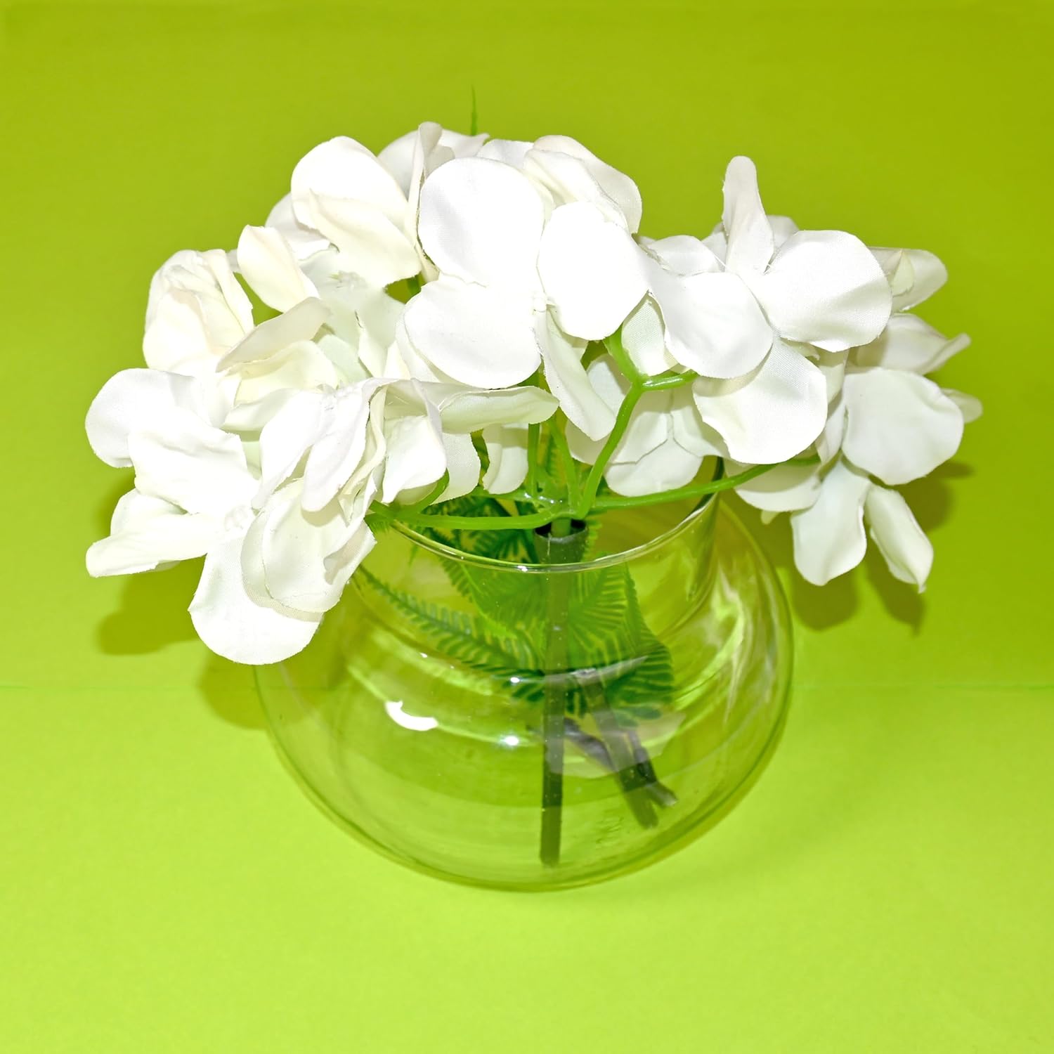 Round Clear Glass Bowl Vase Set of 2 – Decorative Tabletop Flower Vases