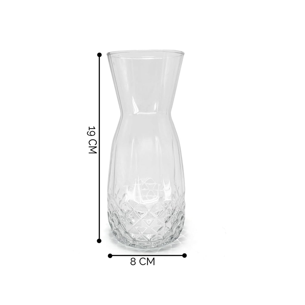 Clear Cut-Design Glass Flower Vase – Elegant Hourglass Table Vase