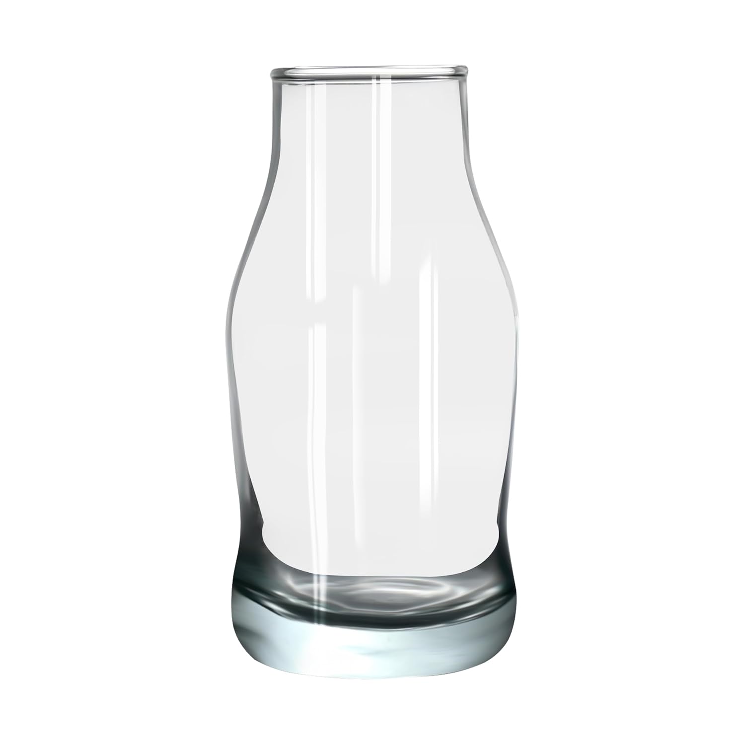Clear Glass Flower Vase Set of 2 – Flared Neck & Tall Curved Table Vases