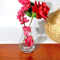 Clear Glass Flower Vase Set of 2 – Assorted Curved Tabletop Vases