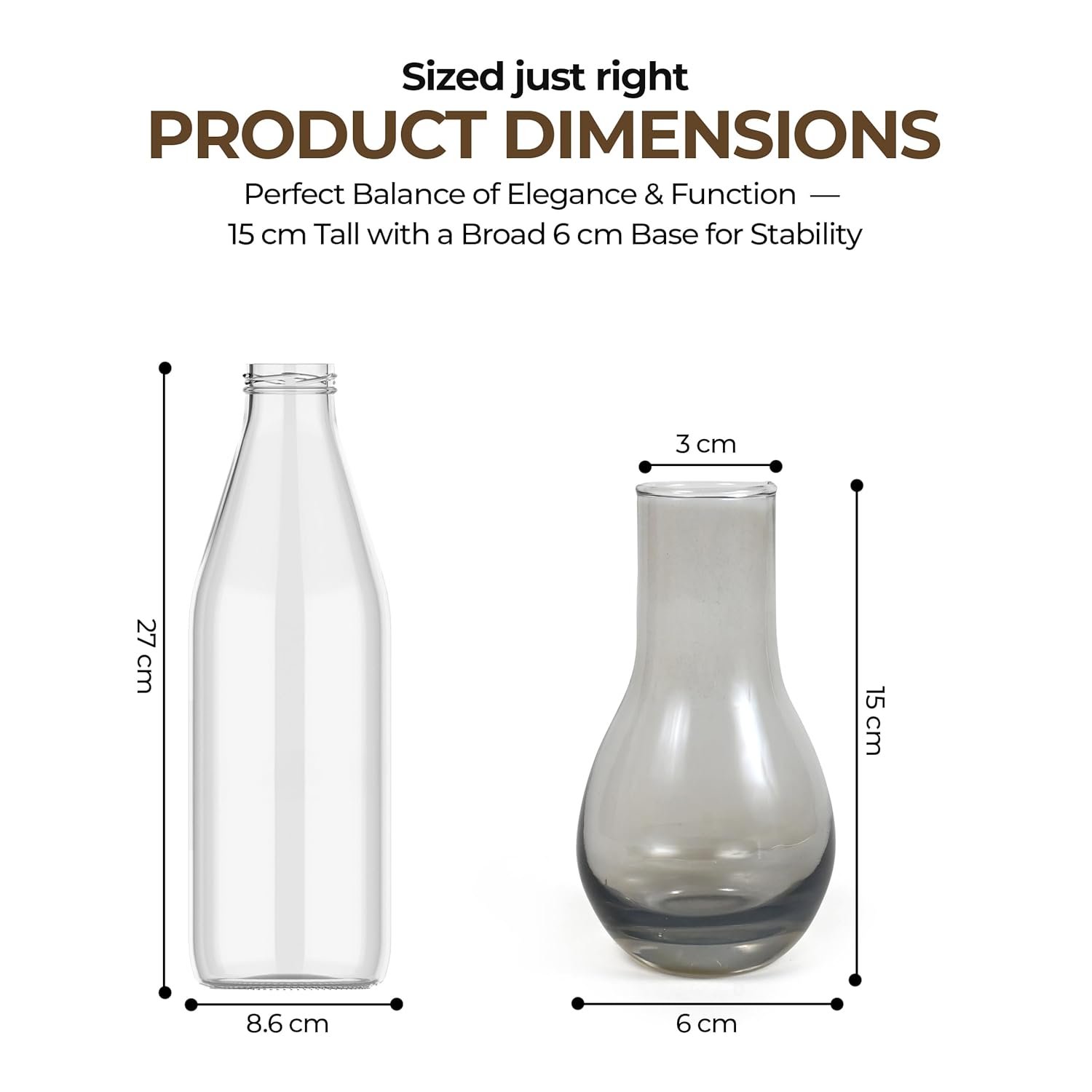 Olive Green Glass Flower Vase – Elegant Teardrop Tabletop Vase