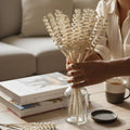 White Spiral Decorative Sticks – 25-Piece Dried Floral Arrangement Bunch